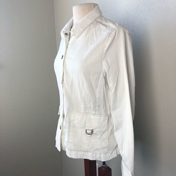 NWT Evan Picone White Button Down Jacket Size 10 - Picture 4 of 7